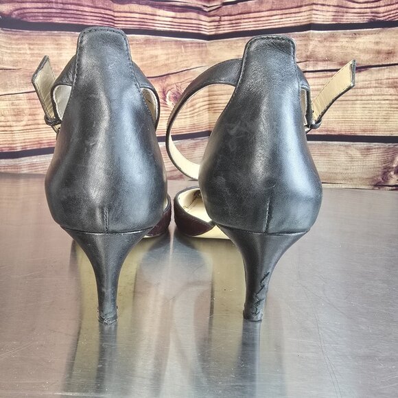 Enzo Angiolini Calf Hair Ankle Strap pump, size 10 - Picture 4 of 6